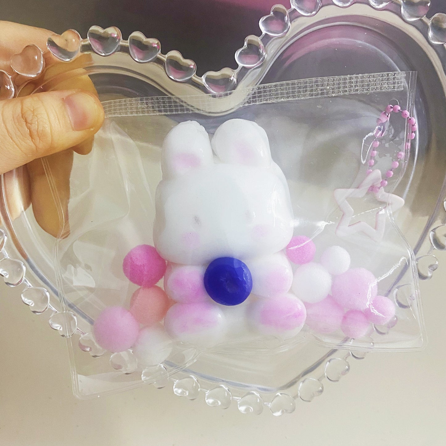 Lovely white rabbit squishy toy