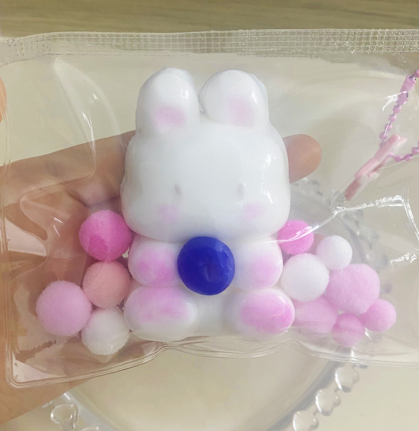 Lovely white rabbit squishy toy